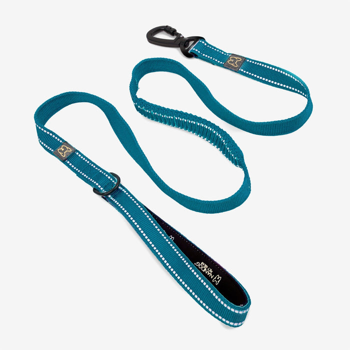 Anti-Push Sport Dog Leash with Neoprene Handle - Blue