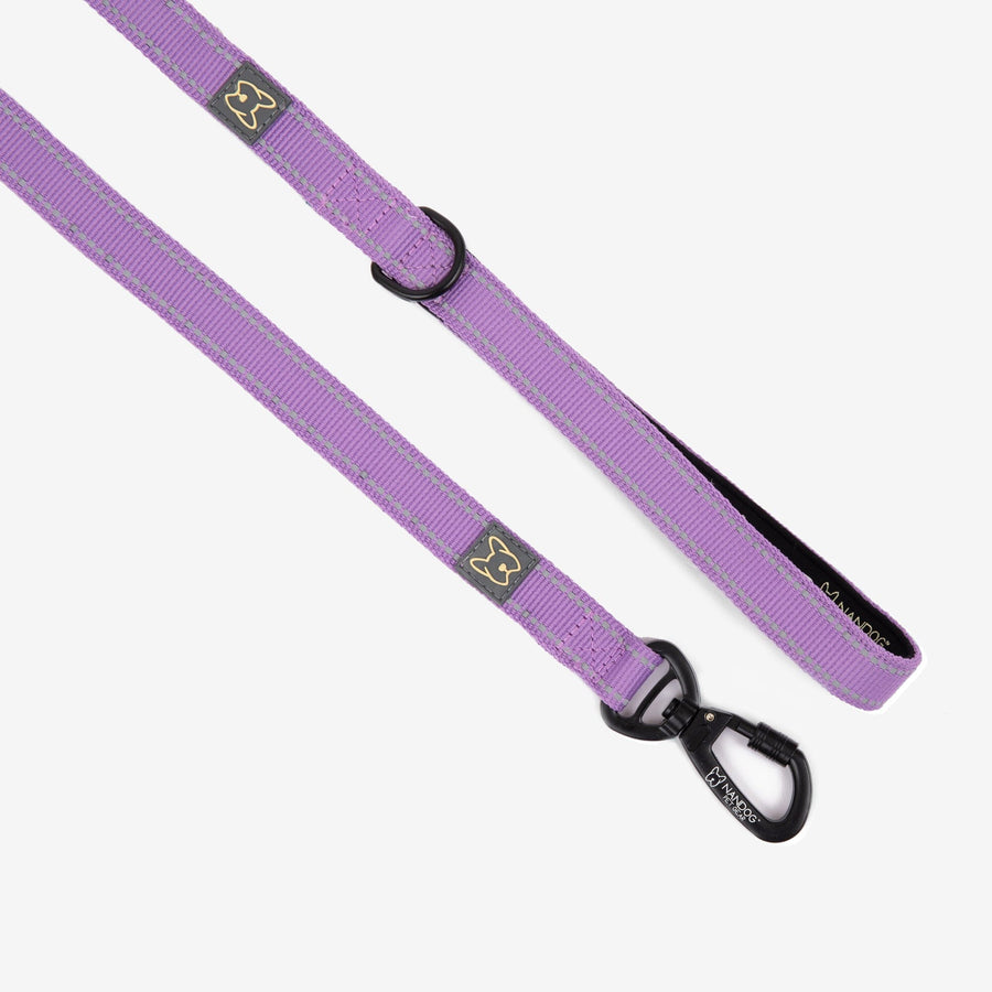 Nandog Anti Push Sport Dog Leash Lilac Neoprene Handle Secure Lock Nandog Pet Gear