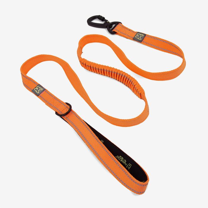 Anti-Push Sport Dog Leash with Neoprene Handle - Orange