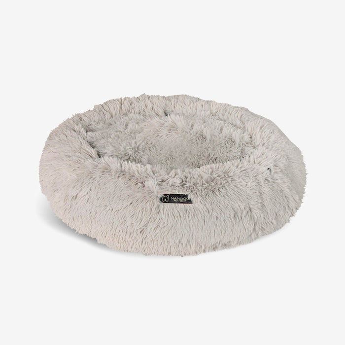 Calming Dog & Cat Shaggy Bed Light Gray