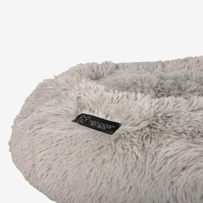 Calming Dog & Cat Shaggy Bed Light Gray