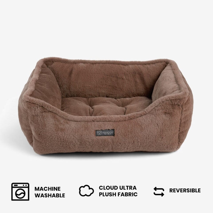 Cloud Reversible Dog & Cat Bed - Brown