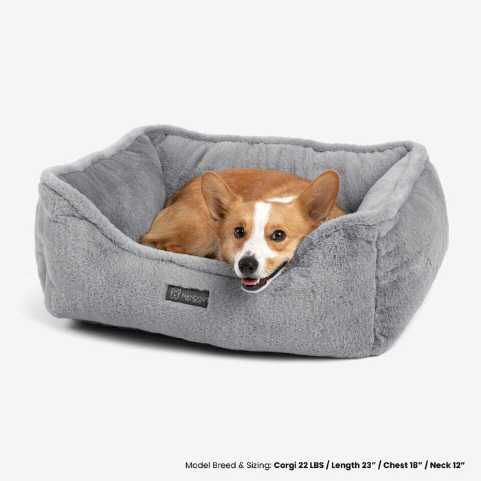 Cloud Reversible Dog & Cat Bed - Light Grey