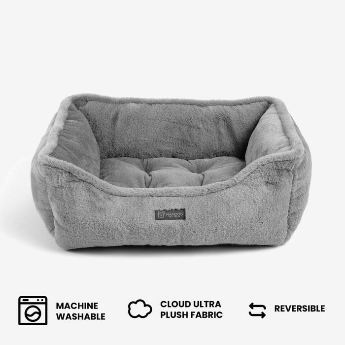 Cloud Reversible Dog & Cat Bed - Light Grey