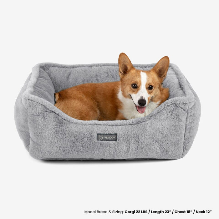 Cloud Reversible Dog & Cat Bed - Light Grey