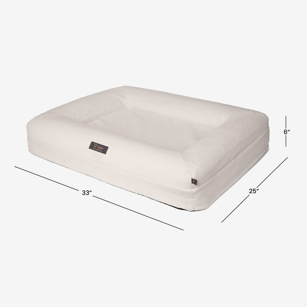 Memory Foam Orthopedic Dog Bed - Medium/Off White