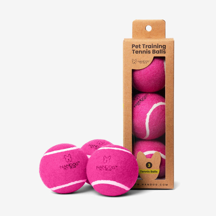 Nandog Dog Tennis Training Balls Set - Pink