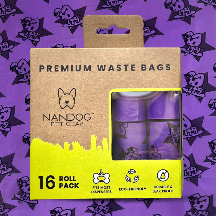 Poop Bags | 16 Rolls | Purple