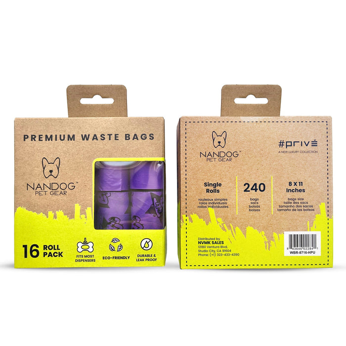 Poop Bags | 16 Rolls | Purple