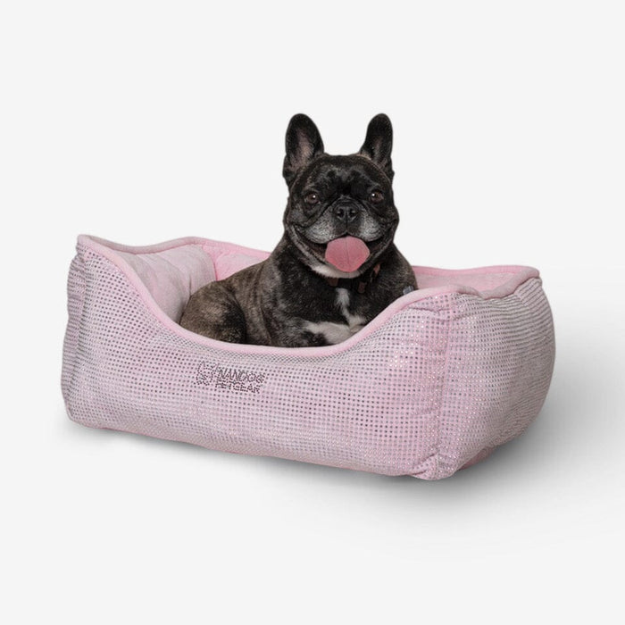 The BLING Reversible Dog & Cat Bed in Blush Pink