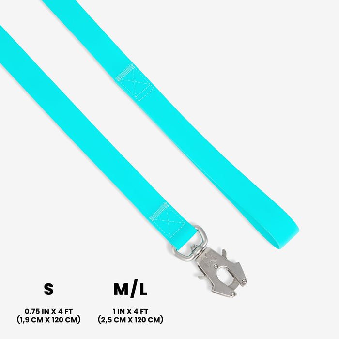 Waterproof Poly-Flex Sport Leash - Aqua Blue