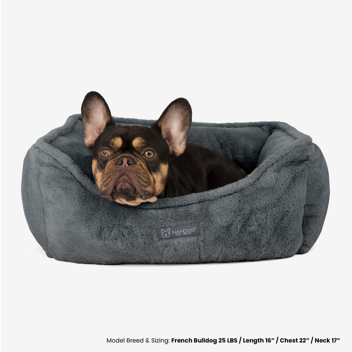 Cloud Reversible Dog & Cat Bed - Dark Grey