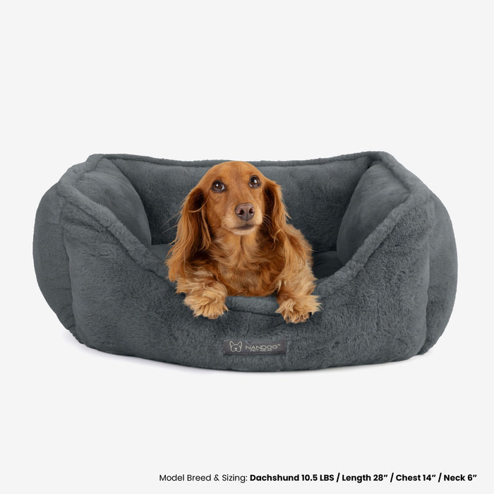 Cloud Reversible Dog & Cat Bed - Dark Grey