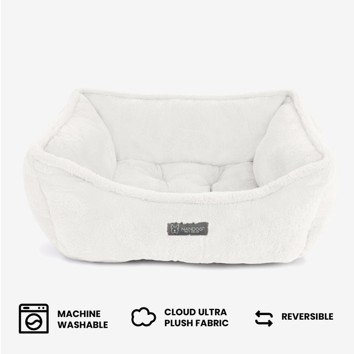 Cloud Reversible Dog & Cat Bed - Ivory Off White