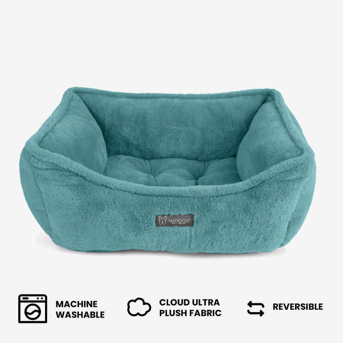 Cloud Reversible Dog & Cat Bed - Jade Green