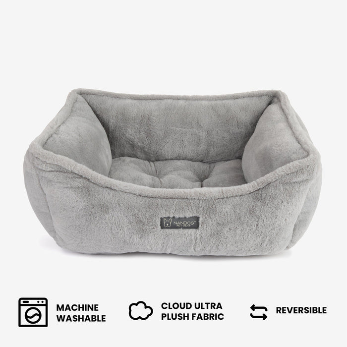 Cloud Reversible Dog & Cat Bed - Light Grey