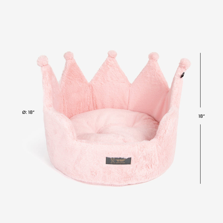 Nandog Crown Dog Cat Bed Cloud Prive Collection Royal Blush Pink