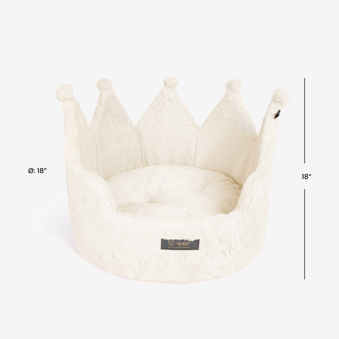 Crown Dog & Cat Bed Cloud Prive Collection - Royal Ivory