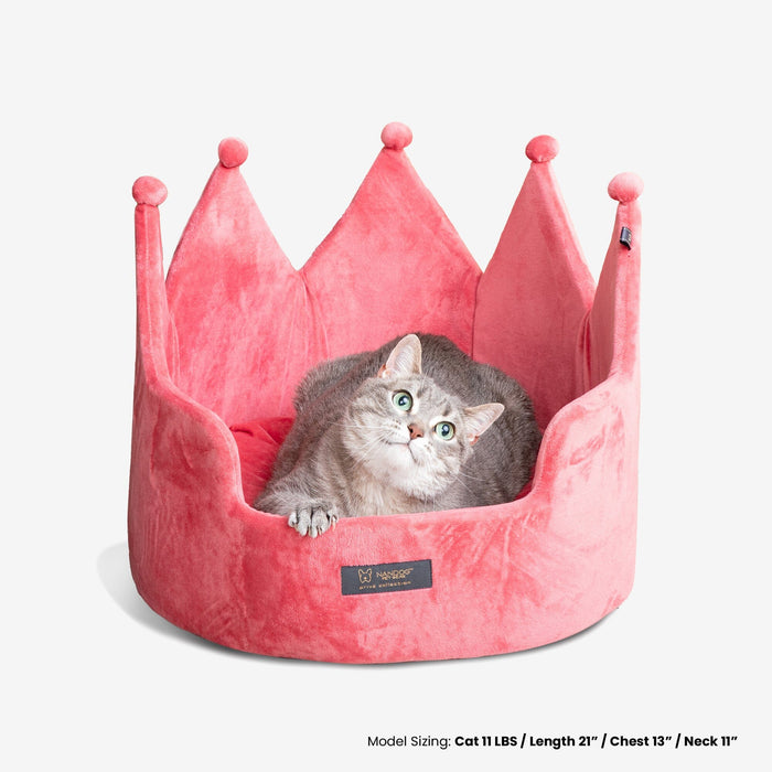 Crown Dog & Cat Bed Prive Collection - Royal Pink