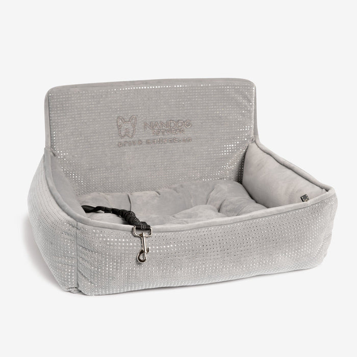 Dog Car Seat Bling Prive Collection - Grey