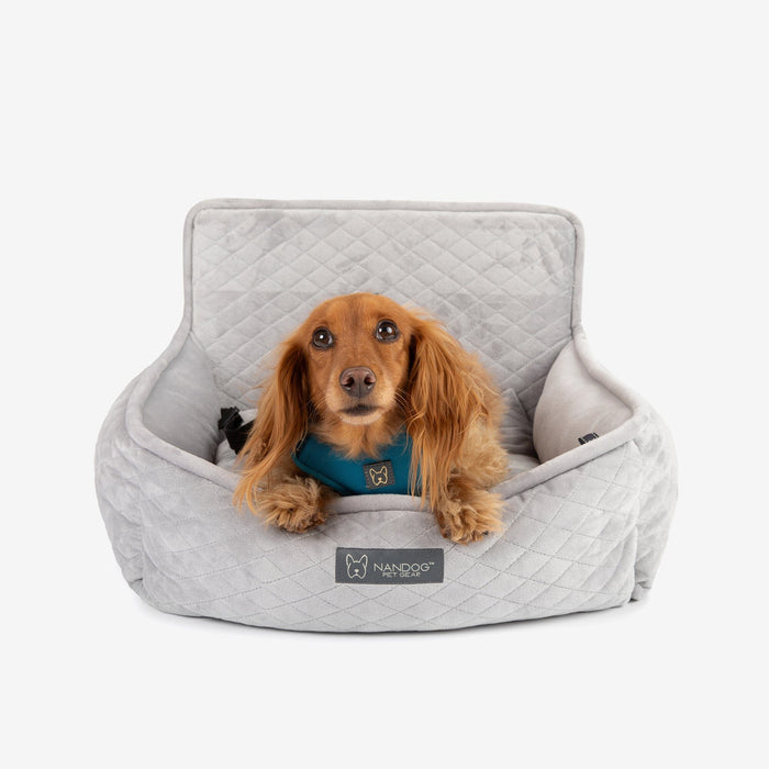 Dog Car Seat (Light Grey) - SMALL