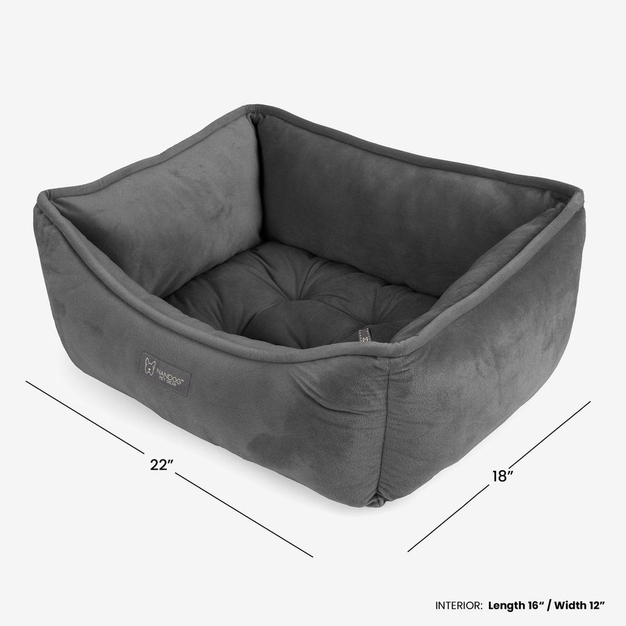 Reversible Dog Cat Bed Signature Collection in Dark Gray